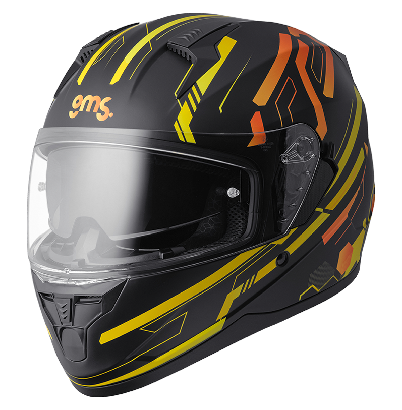 HEXAGO GRAPHIC YELLOW/ORANGE MATT